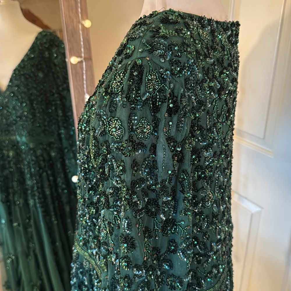 Mac Duggal Green Embellished Maxi Dress - Picture 10 of 16
